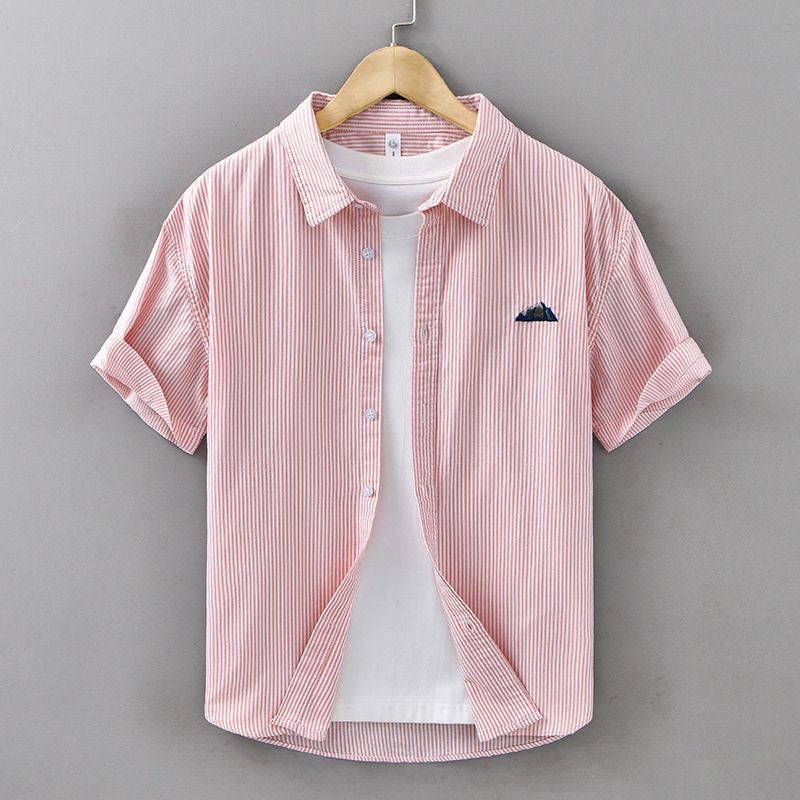 Buy Men’s Pink Striped Casual Shirt