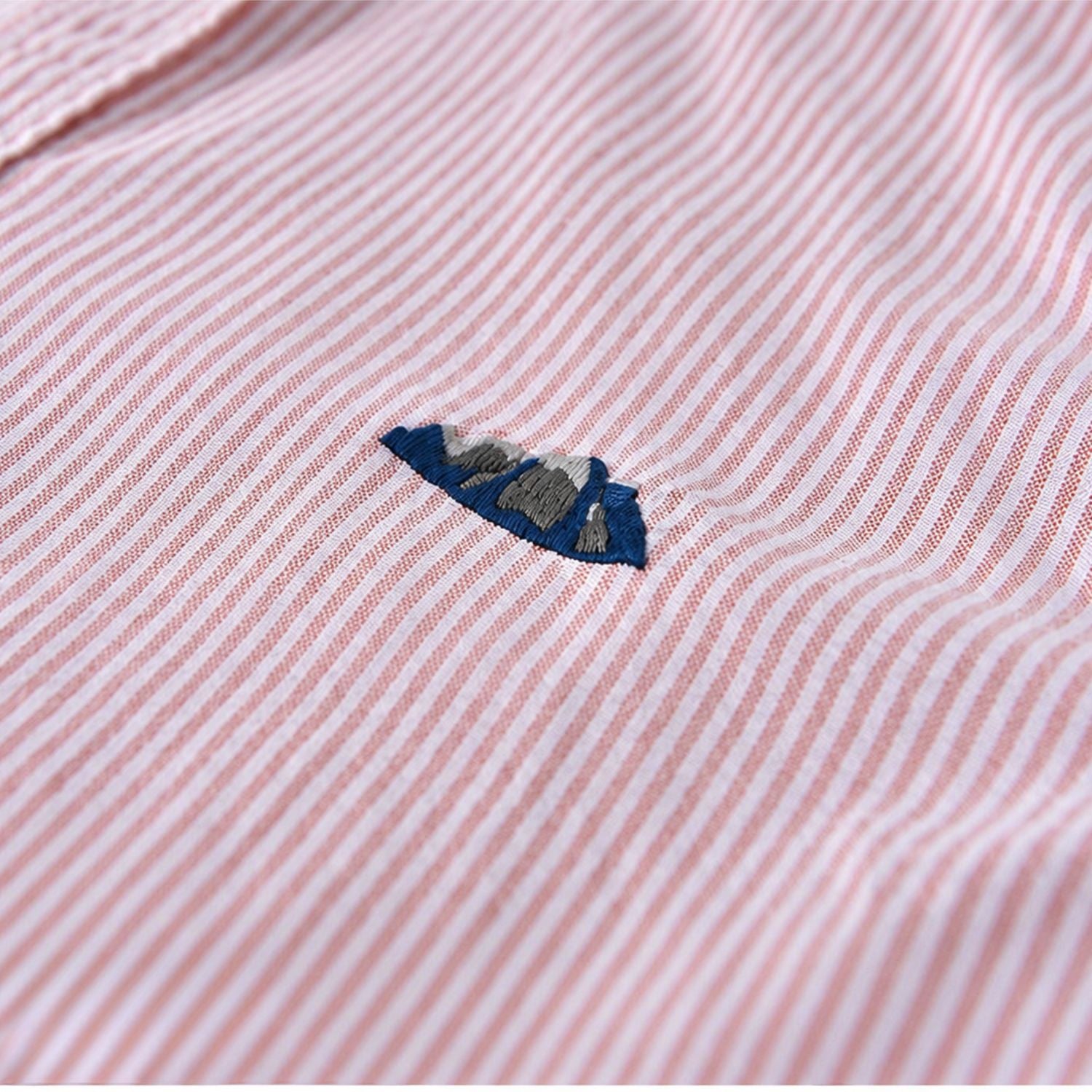 Pink Striped Casual Men's Shirt
