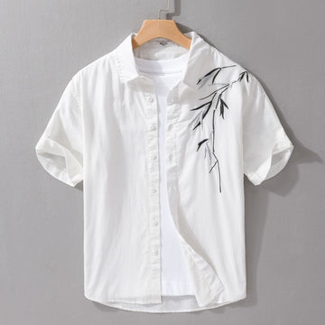 Buy Men’s White Embroidered Casual Shirt