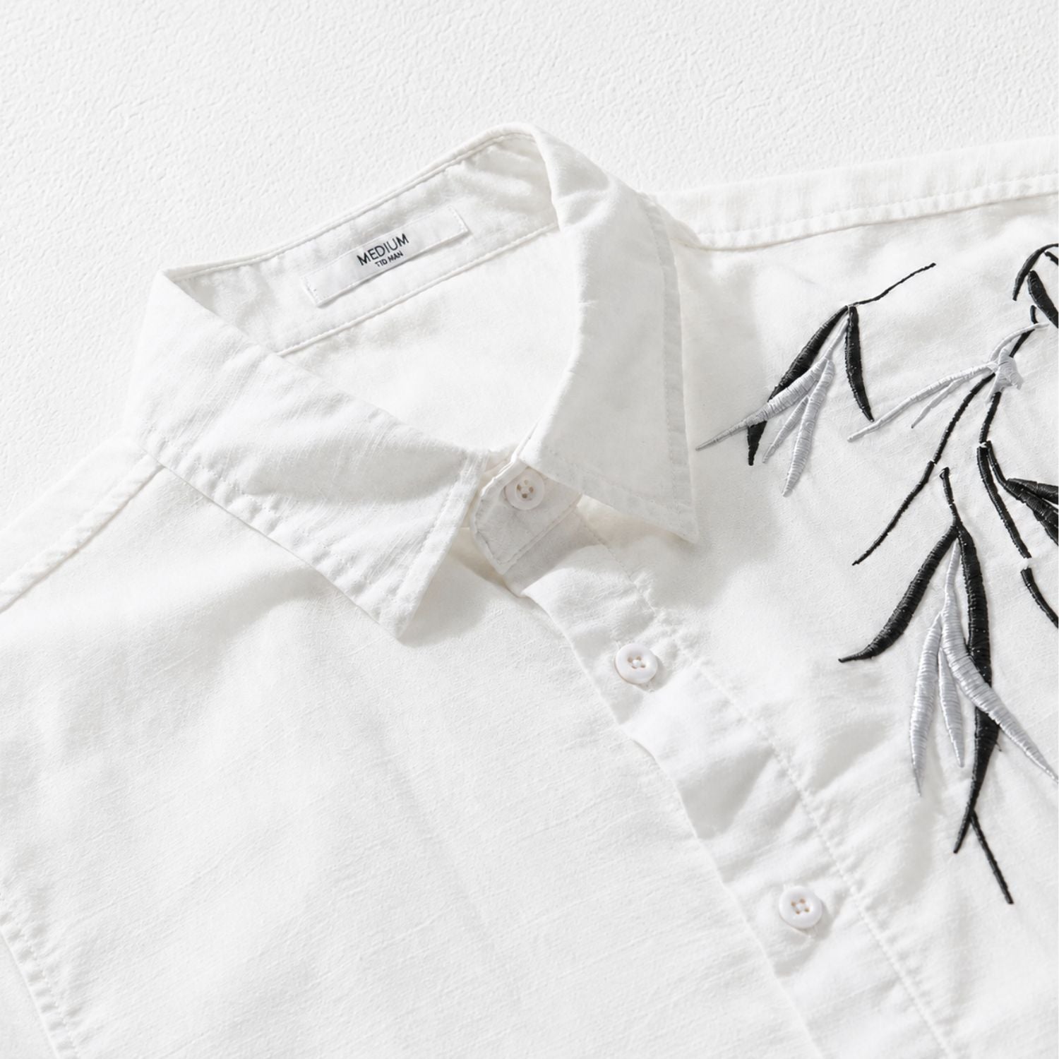 Buy White Embroidered Casual Shirt for Men