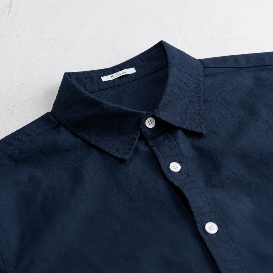 Men’s Navy Blue Solid Casual Shirt