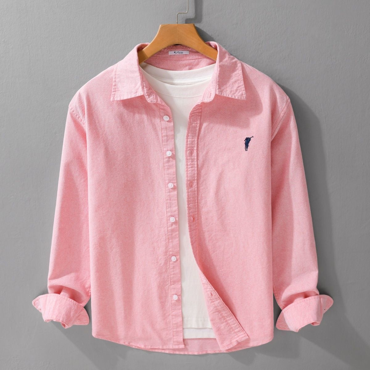Men’s Pink Solid Casual Shirt
