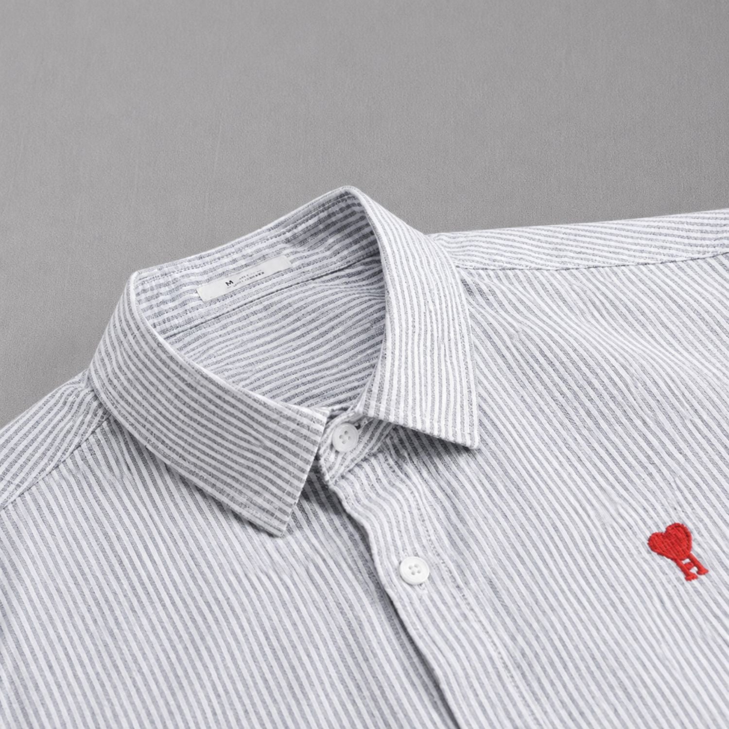 Gray striped men's shirt