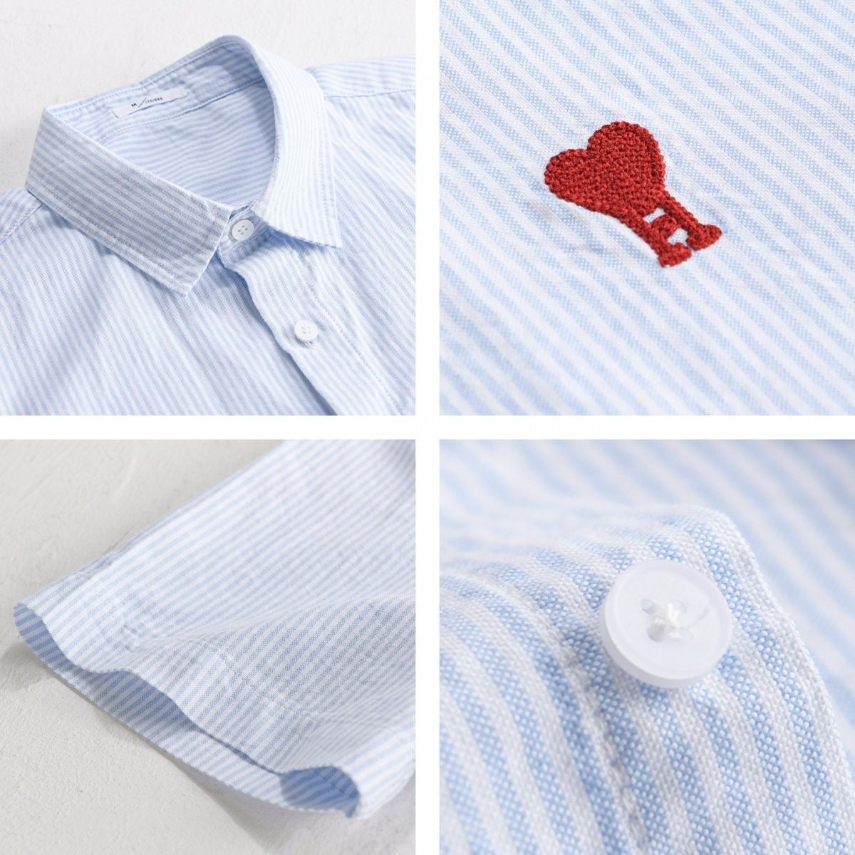 Sky Blue Embroidered Casual Shirt