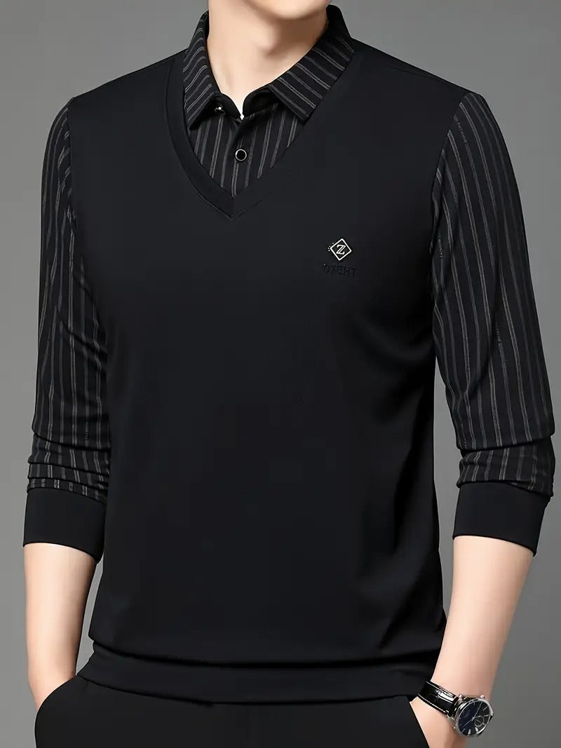 Men’s Black V-Neck T-Shirt