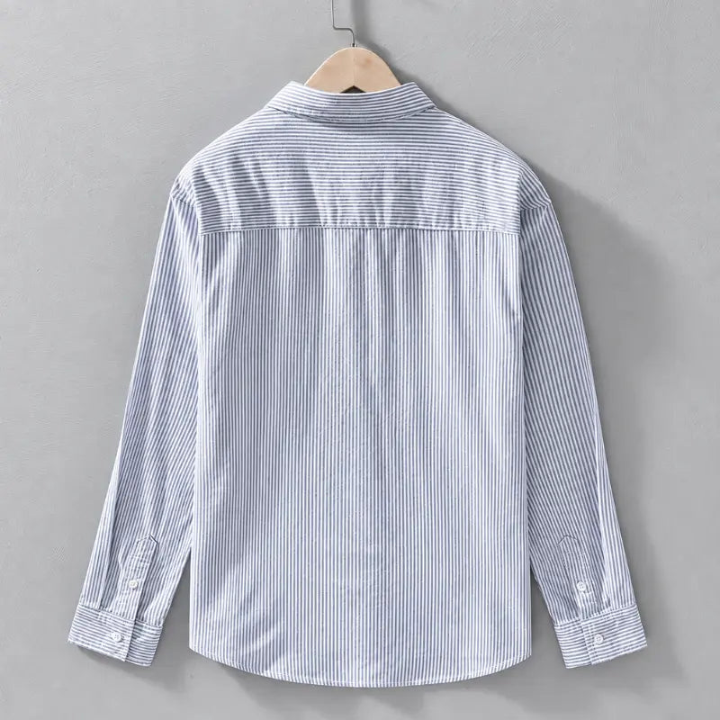 Men’s Grey Striped Casual Shirt