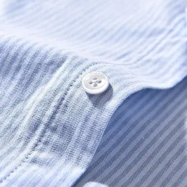 Men’s Sky Blue Striped Casual Shirt