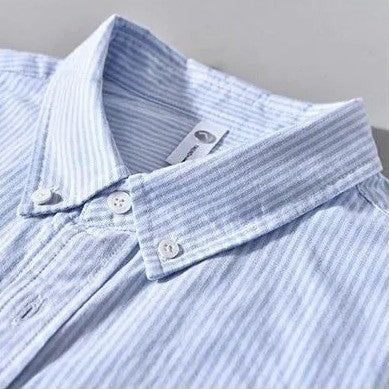 Men’s Sky Blue Striped Casual Shirt