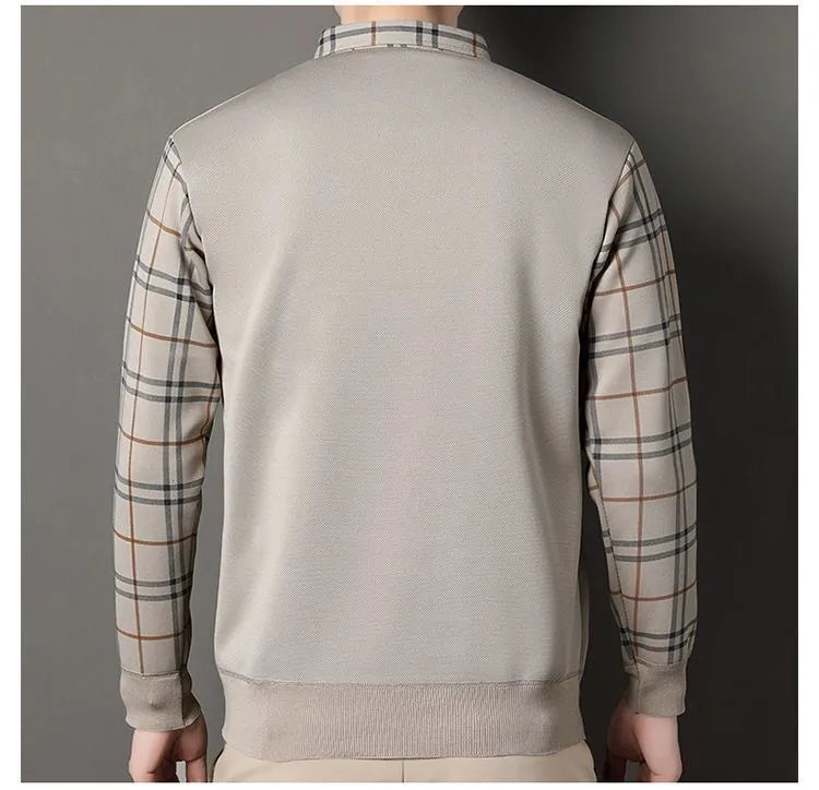 beige vneck shirt sleeve