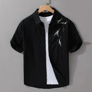 black bamboo layered shirt