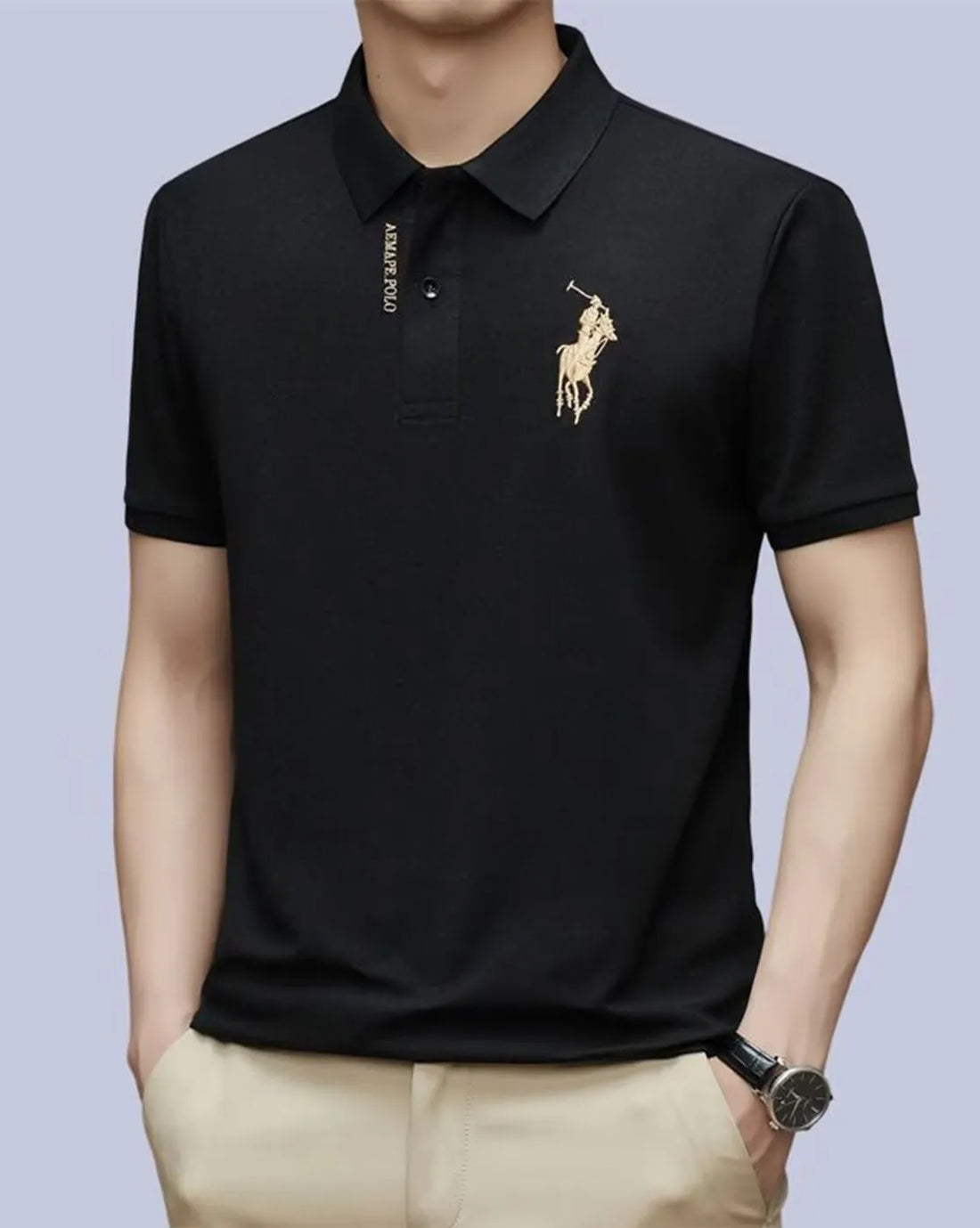 black big logo polo