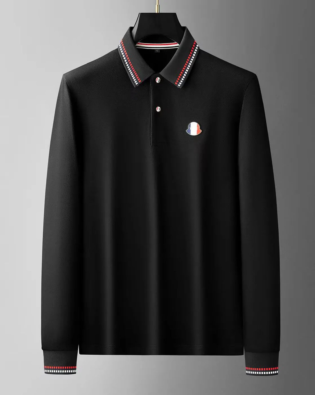 black fullsleeve polo shirt