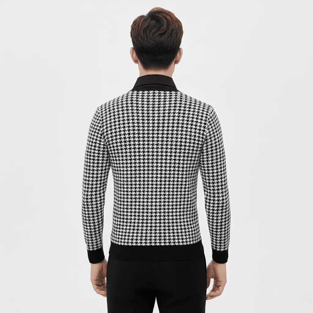black white polo shirt