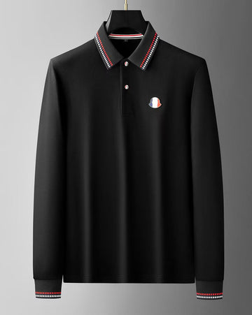 Men’s Black Full Sleeve Polo T-Shirt
