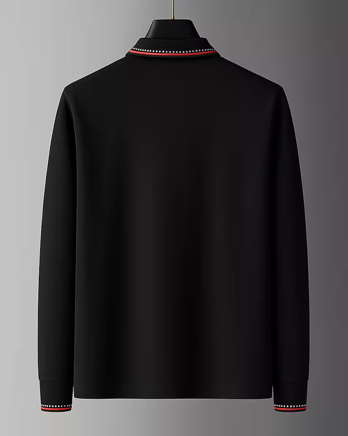 Men’s Black Full Sleeve T-Shirt Polo