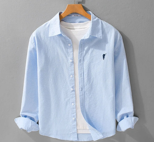 Buy Men’s Sky Blue Solid Casual Shirt