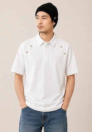 Men’s White Polo Casual T-Shirt
