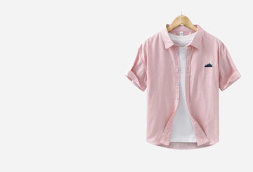 Men’s Pink Striped Casual Shirt