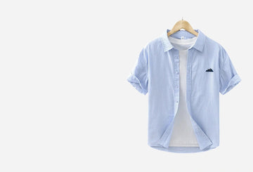Men’s Sky Blue Striped Casual Shirt