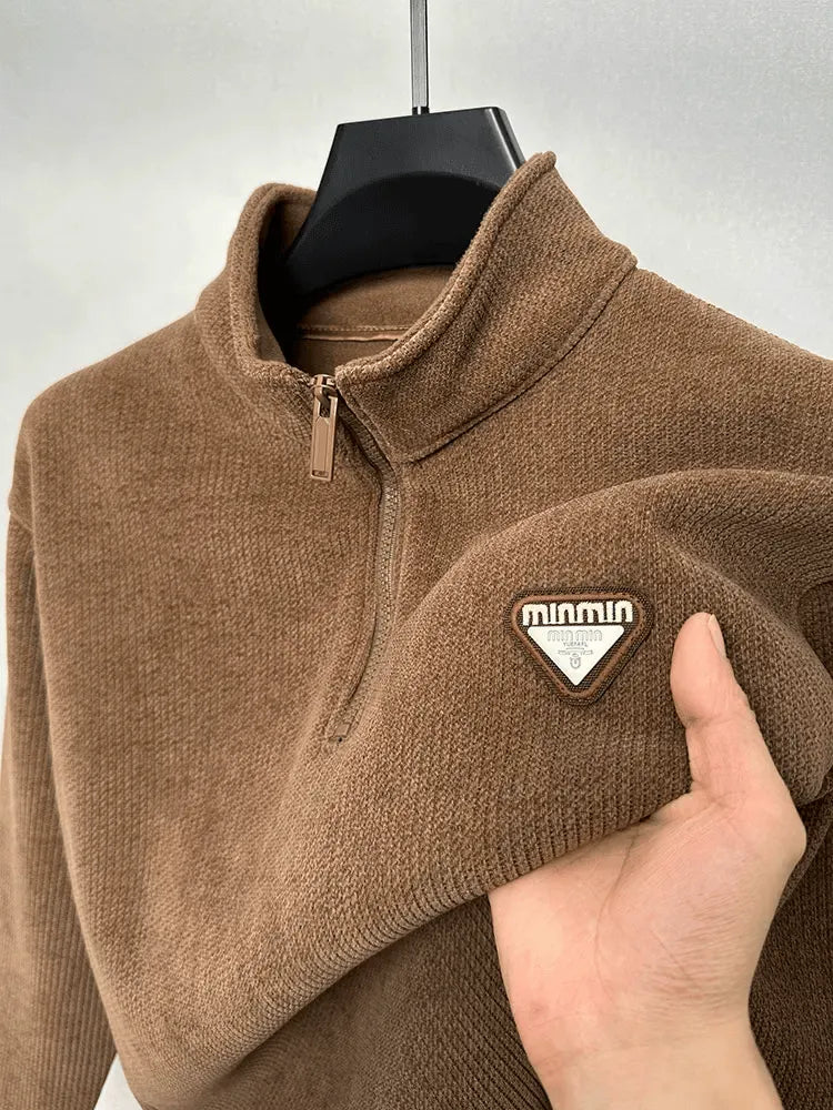 brown knitted tshirt