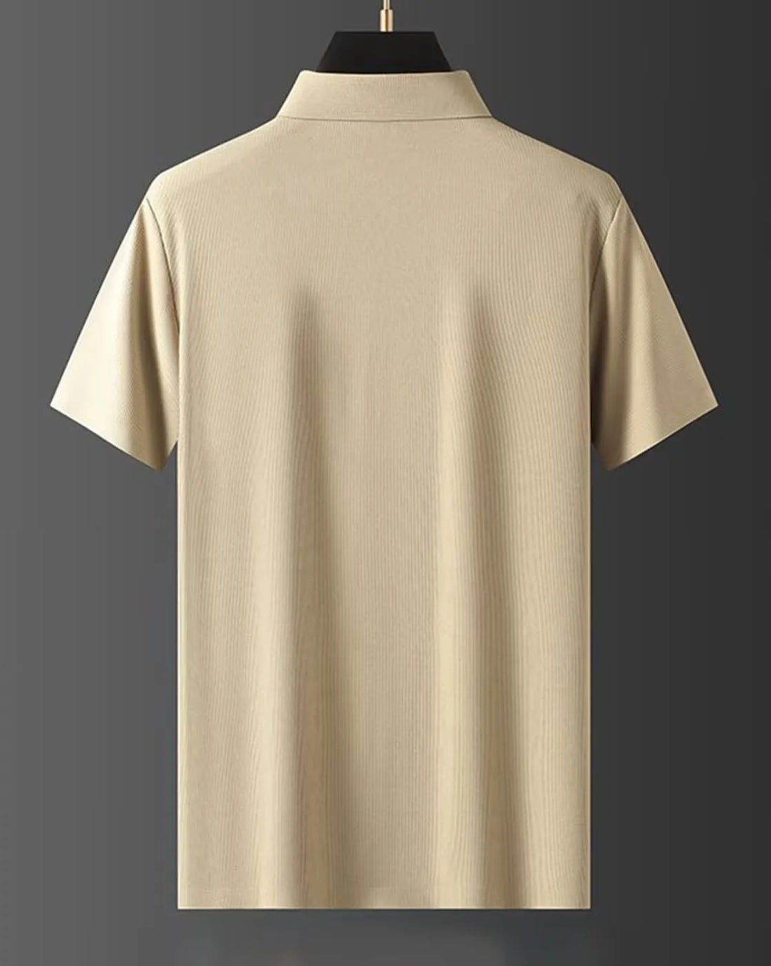 beige big logo polo