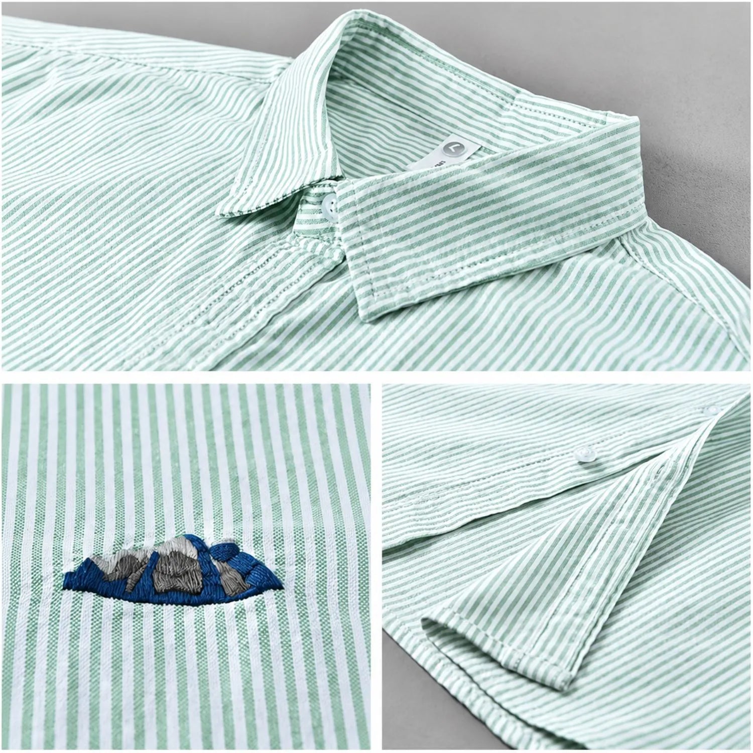 buy mens pista green striped casual shirt