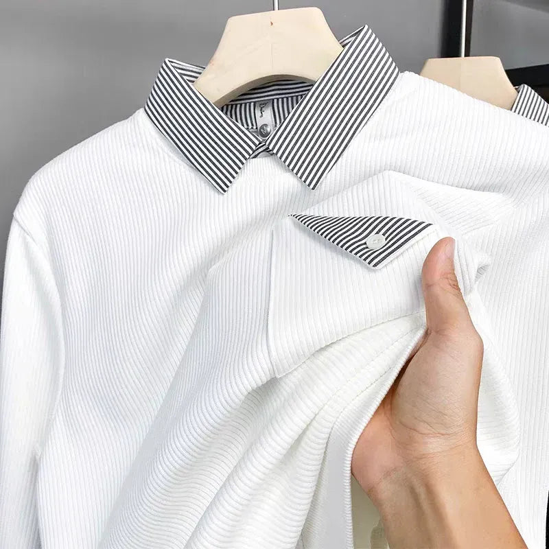 buy white ribbed tee online