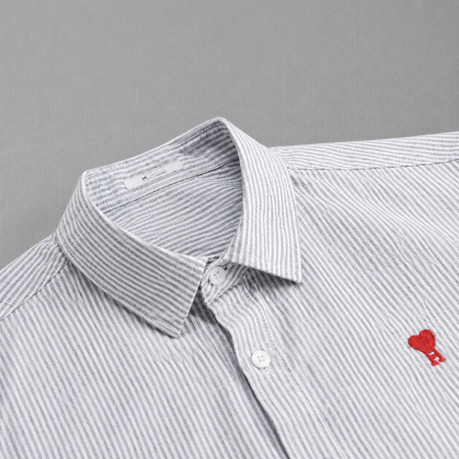 gray striped mens shirt