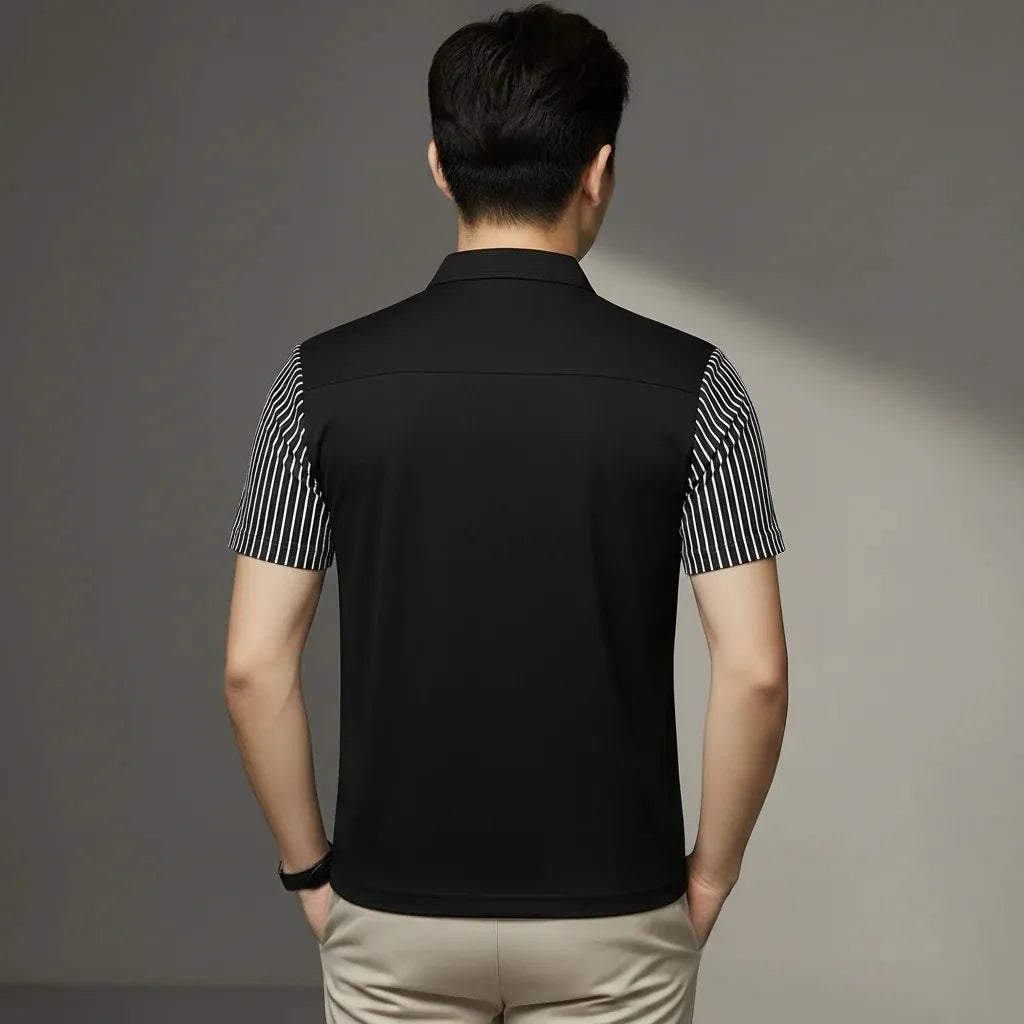 mens black polo t-shirt