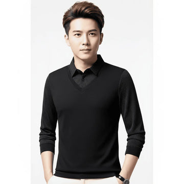 mens black v-neck t-shirt