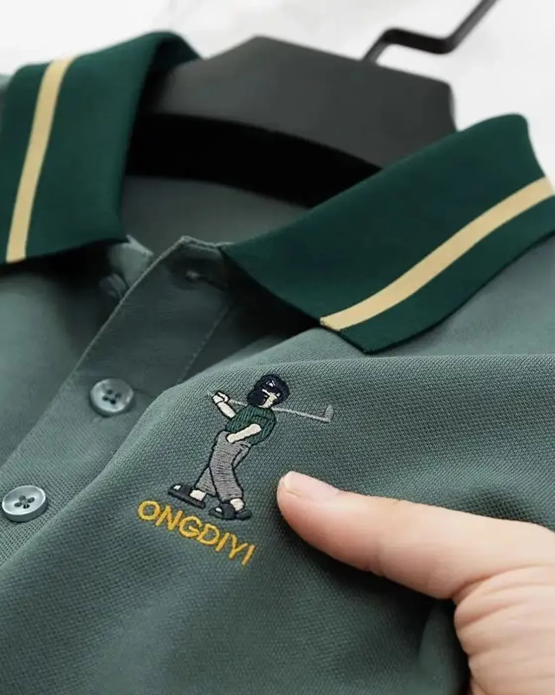 mens green polo tshirt