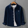Men’s Navy Blue Solid Casual Shirt