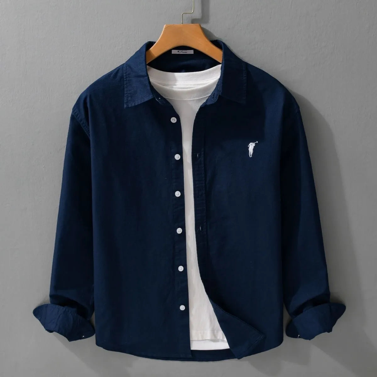 mens navy blue solid casual shirt