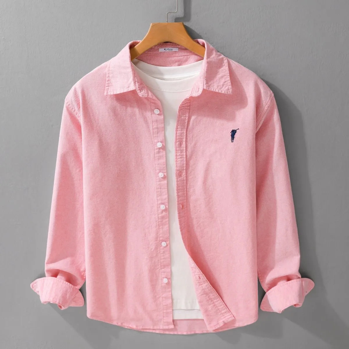mens pink solid shirt