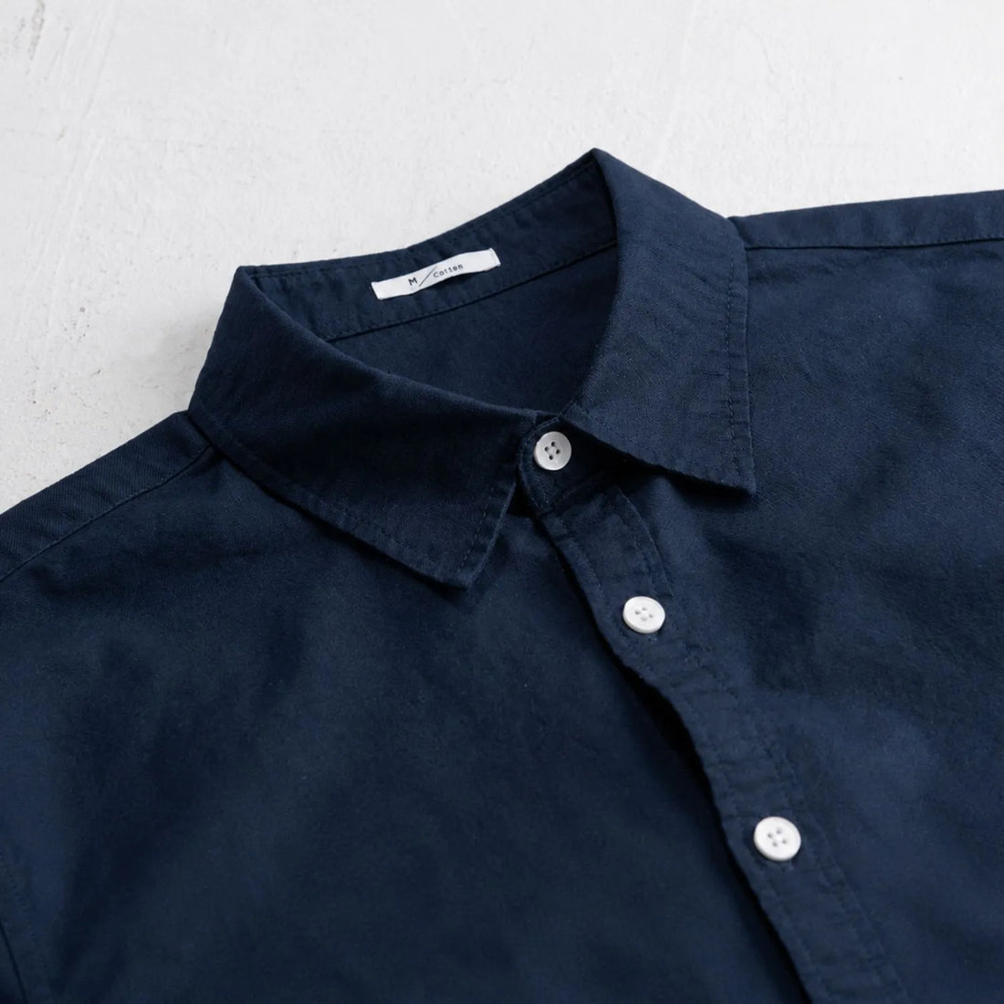 mens navy blue solid casual shirt