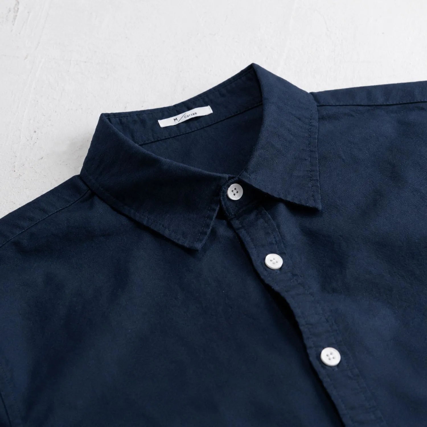 navy blue solid casual mens shirt