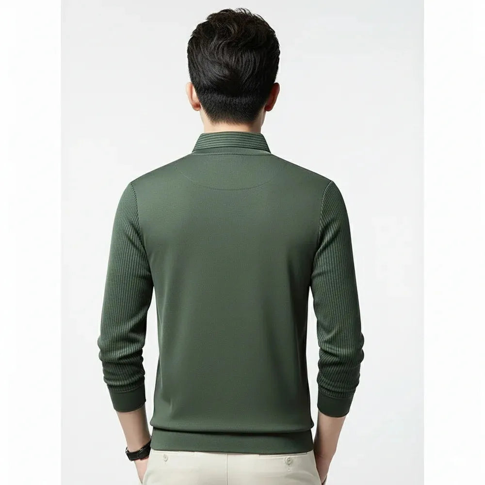 olive green v-neck t-shirt