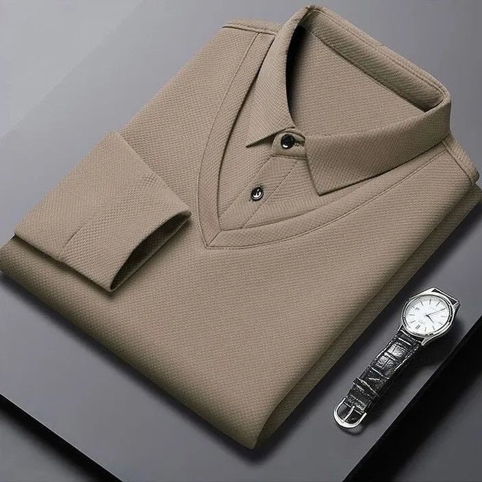shop beige vneck polo