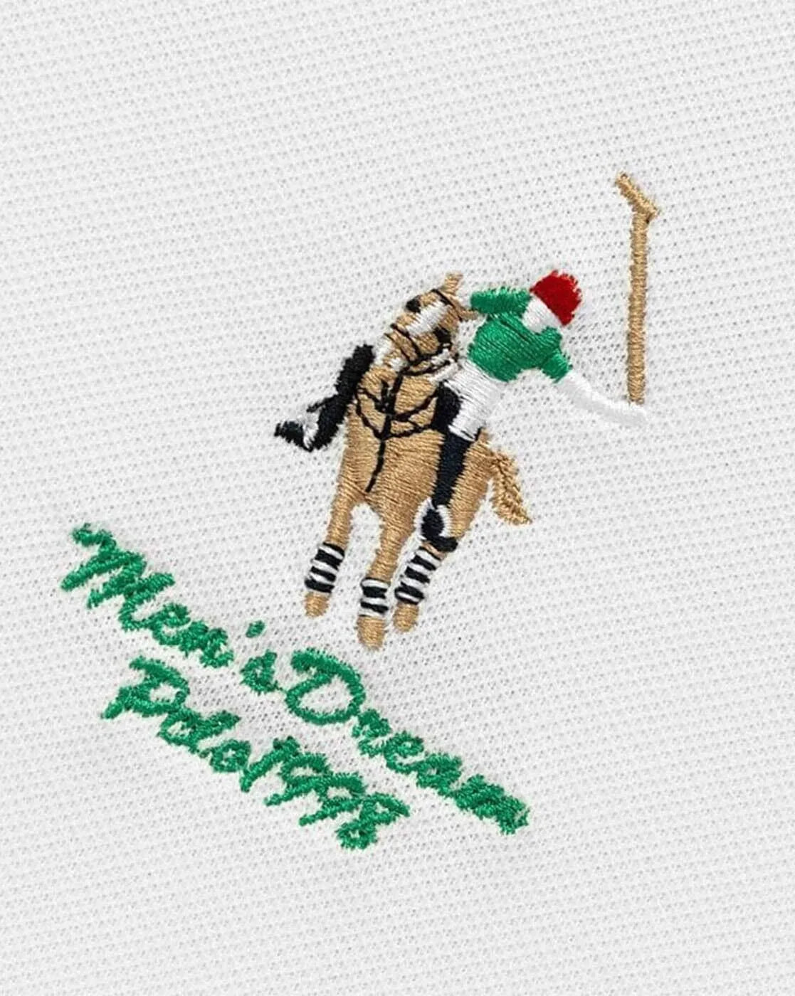 shop white green pipe polo