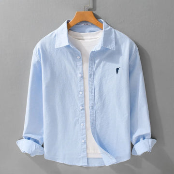 sky blue solid casual mens shirt