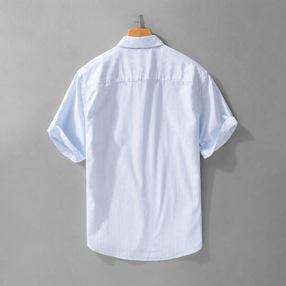 sky blue embroidered casual shirt