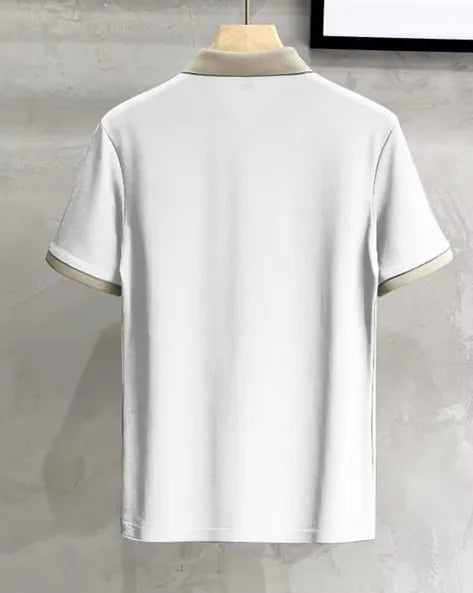 white polo beige collar