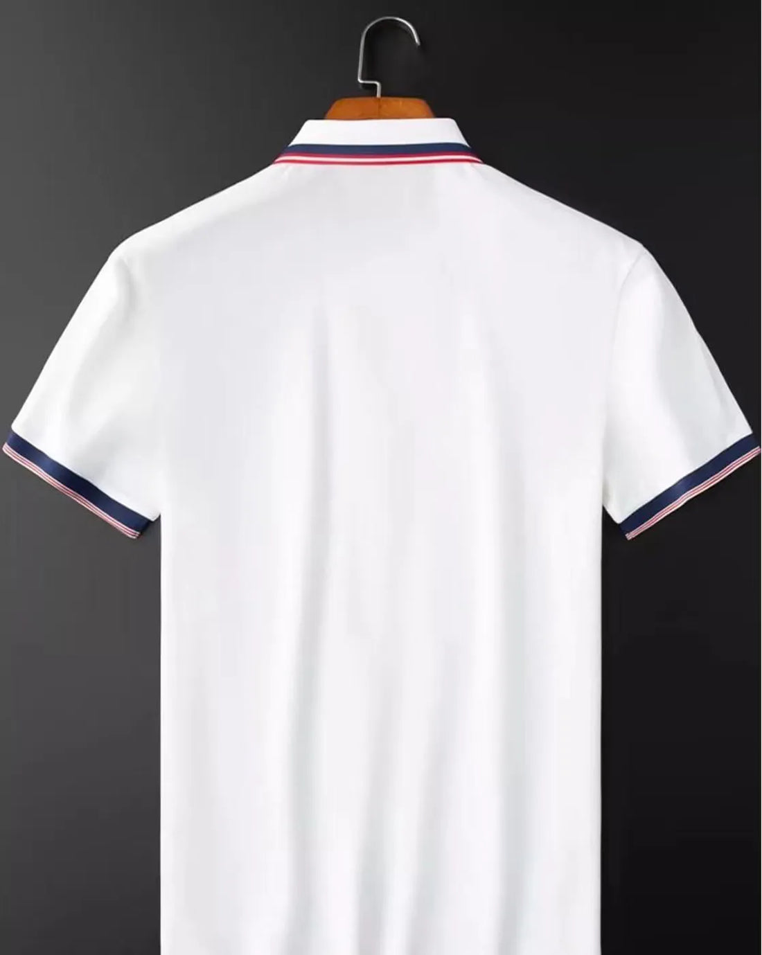 white polo navyred collar