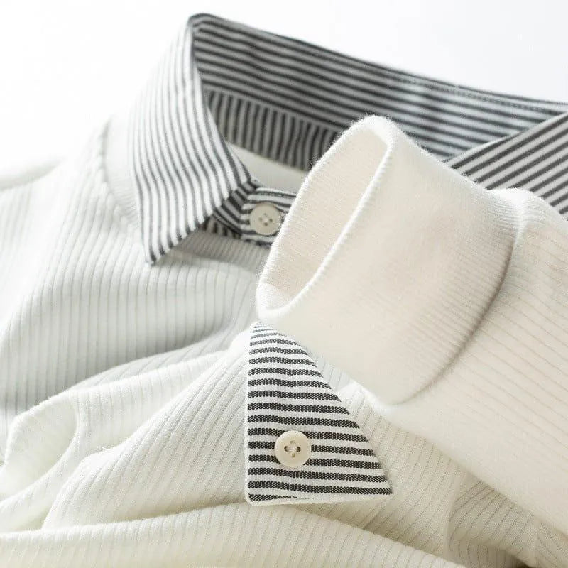 white ribbed collar online