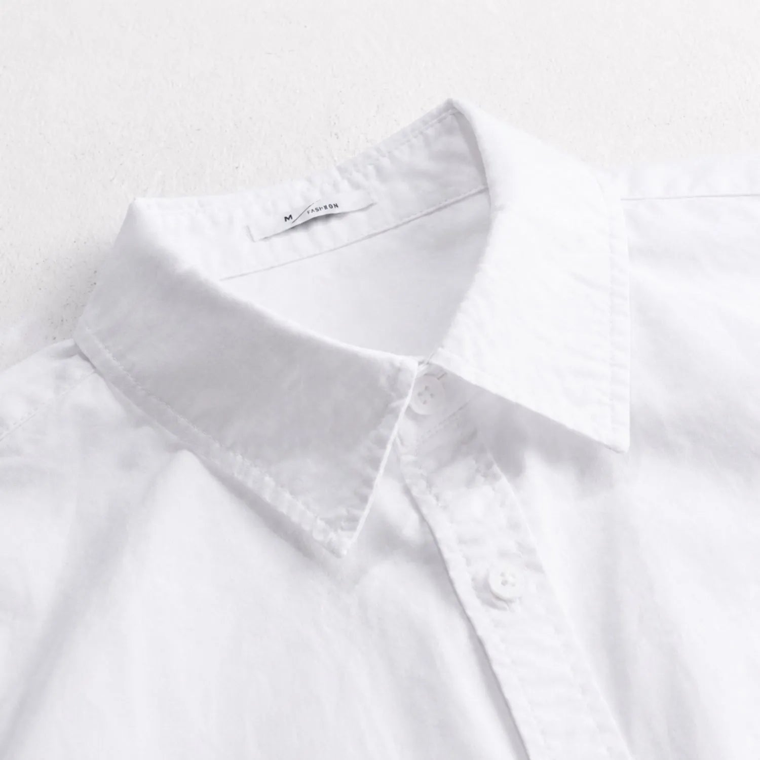 white solid casual mens shirt